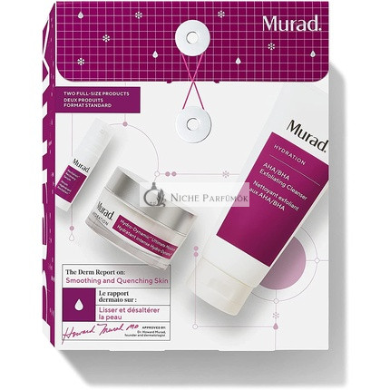 Murad The Derm Report on Smoothing and Quenching Skin Hydration Set Skincare Gift Set - Worth £119