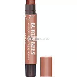   Burt's Bees Lip Shimmer With Peppermint Oil Caramel 0.09oz