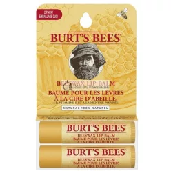   Burt's Bees 100% Natural Moisturizing Lip Balm with Beeswax 2 Tubes 8.5g - Pack of 2