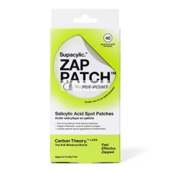   Carbon Theory Supacylic Acne Patches Zap Patch Pin-Point Salicylic Acid Spot Patches - 40 Pieces
