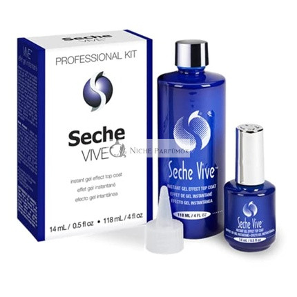 BEAUTY DIRECT Seche Vive Gel Top Coat Nail Polish Long-Lasting High Gloss Chip-Resistant