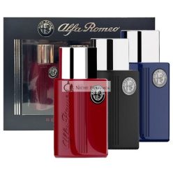   Alfa Romeo Gift Set Perfume Blue Black Red Eau De Toilette For Men 40ml