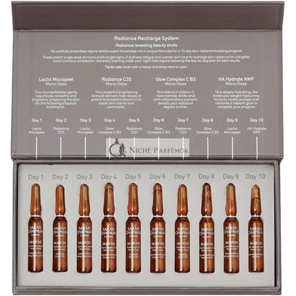 Sarah Chapman Radiance Recharge System 10 Day Ampoule Programme for Recharging and Brightening Dull Skin