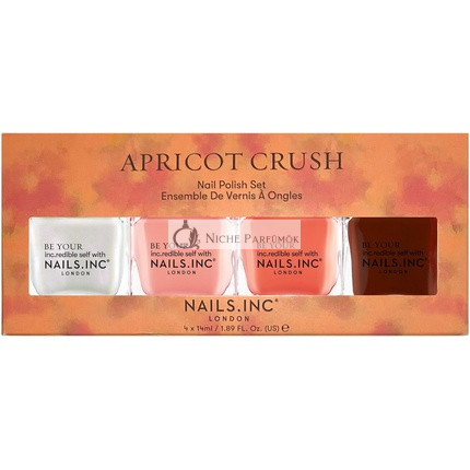 Nails Inc. Apricot Crush 4-Piece Nail Polish Set 14ml - Pack of 4
