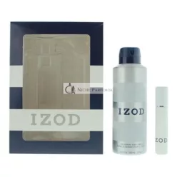   Izod White 2 Piece Gift Set Eau de Toilette 15ml Body Spray 200ml for Men