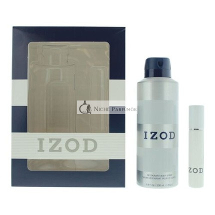 Izod White 2 Piece Gift Set Eau de Toilette 15ml Body Spray 200ml for Men