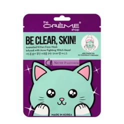   Be Clear, Skin! Animated Kitten Face Mask with Witch Hazel for Acne - Single