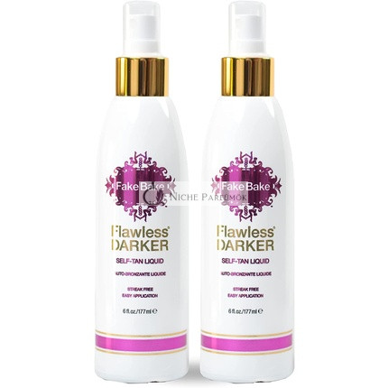 Fake Bake Flawless Darker Self Tan Liquid with Professional Mitt 6oz