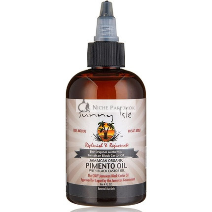Sunny Isle Jamaican Organic Pimento Oil with Black Castor Oil 4oz