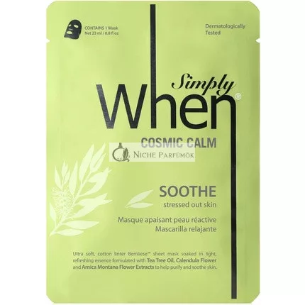 Simply When Cosmic Calm Soothe Ultra Soft Cotton Linter Bemliese Unisex Facial Sheet Mask