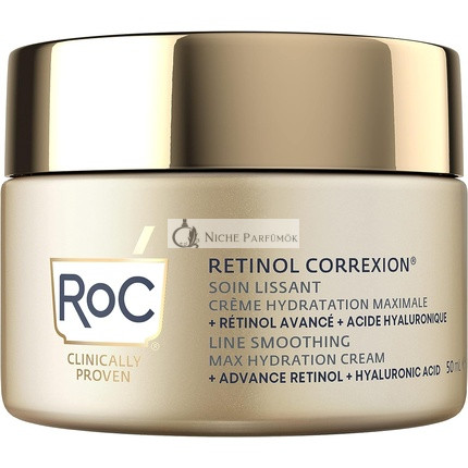 RoC Retinol Correxion Line Smoothing Max Daily Hydration Intensive Anti-Wrinkle and Anti-Aging Face Moisturizer with Hyaluronic Acid 50ml