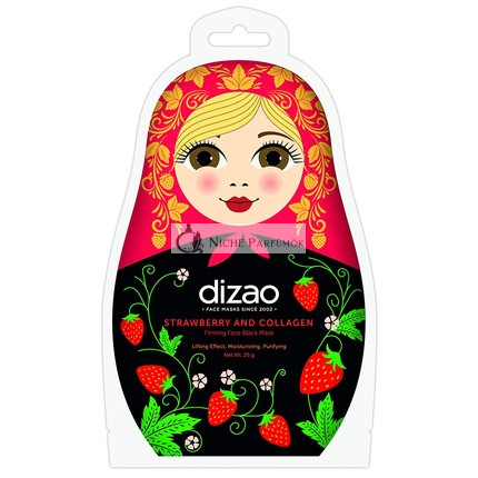 Strawberry and Collagen Firming Black Facial Mask 25g