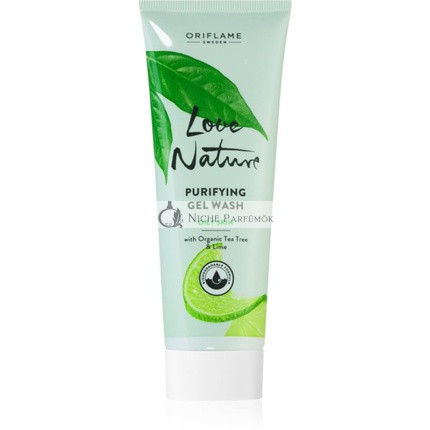 Oriflame Love Nature Organic Tea Tree & Lime Deep Cleansing Gel - 125 ml, for Oily and Problematic Skin