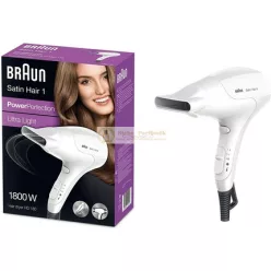   Braun Satin Hair 1 Power Perfection Hair Dryer with Styling Nozzle HD180 White