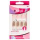 Artificial Nails Stiletto Golden Glitter French