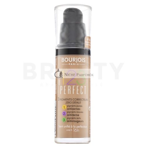 Bourjois 123 Perfect Foundation Liquid Makeup for Skin Imperfections 55 Dark Beige 30 ml
