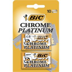   BIC Chrome Platinum Double Edge Safety Razor Disposable Single Blades Stainless Steel 10 Count