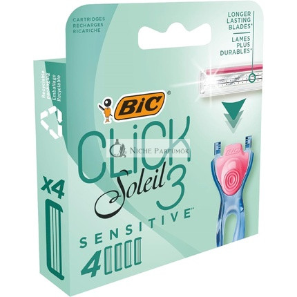 Bic Click 3 soleil shaver sensitive cartridges blades 4 General