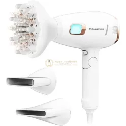   Rowenta CV9240 Ultimate Experience Massage Hair Dryer 2200W with Ion Booster and Revitalizing Scalp Massage White/Copper