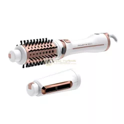   Rowenta CF9720 Brush Activ' Ultimate Care Rotating Hot Air Brush 2-in-1 Styling with Ceramic Coating and Ion Booster Technology Styling Nozzle Innovative Flip Function White/Rose Gold