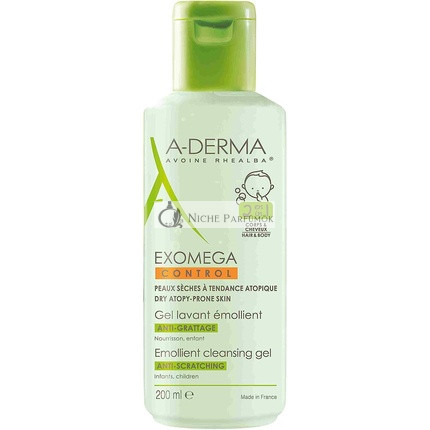 A-DERMA Exomega Control Emollient Cleansing Gel 2 in 1 for Infants and Children 200ml