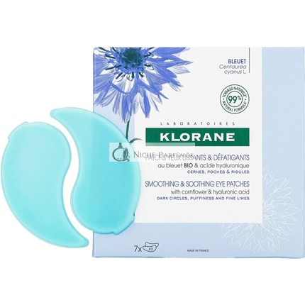 Klorane Smoothing and Soothing Eye Patches with Organic Cornflower and Hyaluronic Acid