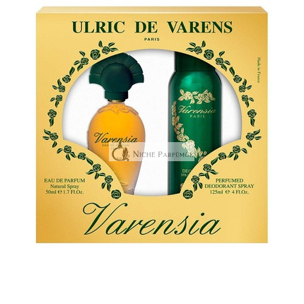 Ulric De Varens VARENSIA Eau De Parfum for Women Earthy Fruity Floral Scent Lotus Flower Clove Raspberry Vanilla 1.7 Fl Oz + 4 Fl Oz Deodorant Spray