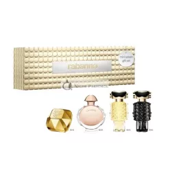  Paco Rabanne Perfume For Women Gift Set Mini Variety Splashes 0.14 Fl oz