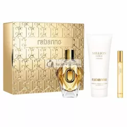   Paco Rabanne Million Gold For Her Eau De Parfum Spray 90ml Set 3 Pieces