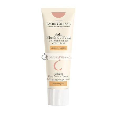 Embryolisse Radiant Complexion Cream Hybrid Makeup Face Moisturizer with Hyaluronic Acid Shea Butter Peach Shade 1.01 Fl.Oz.