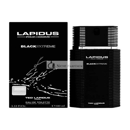 Ted Lapidus Lapidus Pour Homme Black Extreme Eau de Toilette Spray for Men 3.4 Ounce