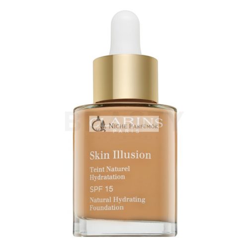 Clarins Skin Illusion Natural Hydrating Foundation Liquid Makeup with Hydrating Ingredients 112 Amber 30 ml