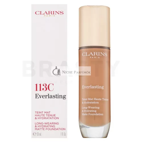 Clarins Everlasting Long-Wearing & Hydrating Matte Foundation Long-lasting Makeup for Matte Effect 113C 30 ml