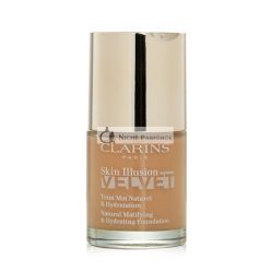   Clarins Paris Skin Illusion Velvet Natural Matifying & Hydrating Foundation 114N 30ml