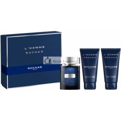   Rochas L'homme Rochas - Eau de Toilette, 100 ml + 100 ml Showe Gel + 100 ml After Shave Balm Set