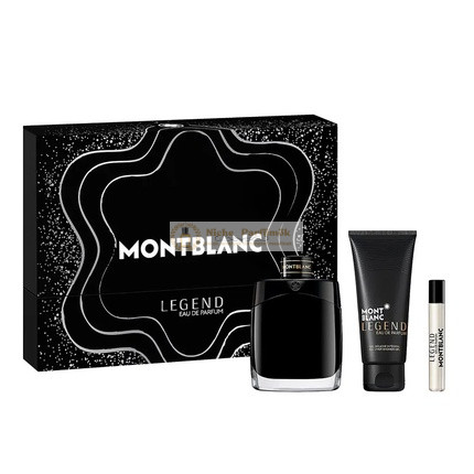 Mont Blanc Legend Eau De Parfum Szett - 100ml Spray, 75ml Miniatűr, 100ml Zuhanyzselé