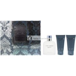   Dolce & Gabbana Light Blue Pour Homme Gift Set 125ml Eau De Toilette + 50ml Aftershave Balm + 50ml Shower Gel