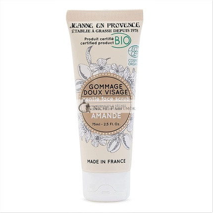 Jeanne En Provence Gentle Almond Face Scrub Bio 75ml Made in France