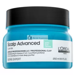   L'Oréal Professionnel Scalp Advanced Anti-Oiliness Professional Clay 2-in-1 Shampoo & Mask Deep Purifier for Oily Hair 250 ml