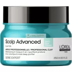   L'Oreal Professionnel Scalp Advanced, Professional Clay Anti-Oiliness 2-In-1 250ml