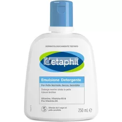   Cetaphil Fluid Cleansing Emulsion Moisturising Face and Body Cream for Sensitive Dry and Tolerant Skin Fragrance Free 250ml