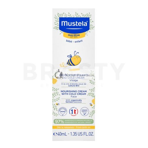 Mustela Bébé Nourishing Cream With Cold Cream - Hydrating and Protective Fluid for Children 40 ml