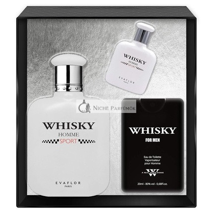 Evaflor Whisky Homme Sport Eau De Toilette Set - 100ml, 10ml, 20ml