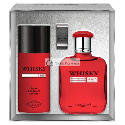 Evaflor Whisky Red Eau De Toilette Spray 100ml And Deodorant Spray 150ml Set