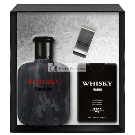Evaflor Whisky Black Op Eau De Toilette Spray Set - 100ml And 20ml