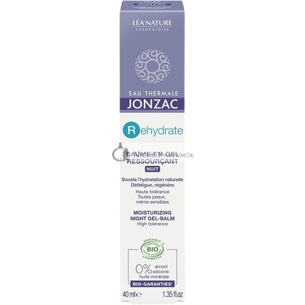 Eau Thermale Jonzac Organic Cosmetic Rehydrate H20 Booster Night Gel Balm 40ml
