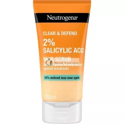 Neutrogena Clear & Defend 2% Salicylic Acid Face Scrub 150ml