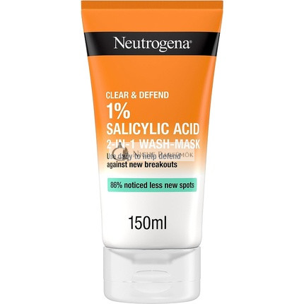 Neutrogena Clear & Defend 1% Salicylic Acid 2-in-1 Wash-Mask 150ml