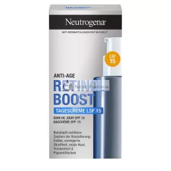   Neutrogena Retinol Boost Day Cream SPF 15 50ml - Moisturizer with Retinol Myrtle Extract and Hyaluronic Acid - Effective Face Cream for Younger and Healthier Looking Skin
