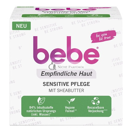 bebe Sensitive Care Face Cream 50ml with Shea Butter - Soothing Moisturizer for Sensitive Skin
